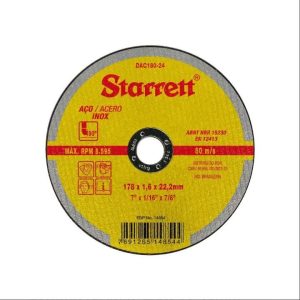 Kit c/12 Disco abrasivos de corte, diâmetro externo 180mm,furo 22,23mm espessura 1,6mm