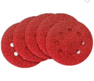 Disco de lixa 125mm  com velcro perfurado c/5un